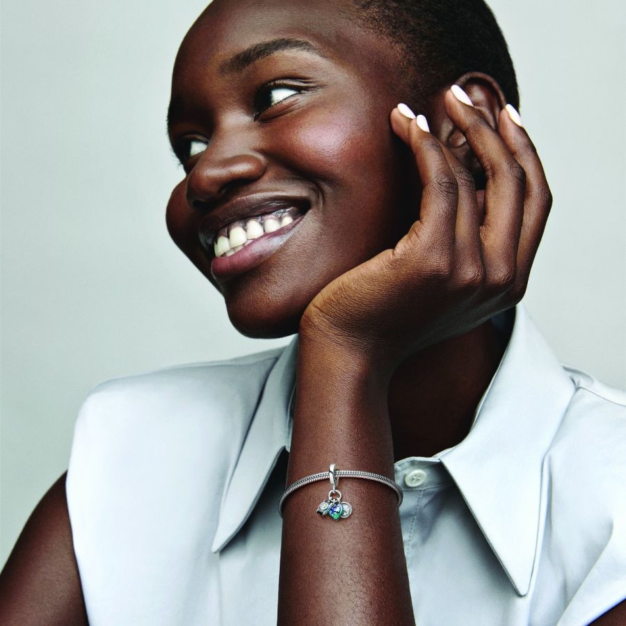 Pandora Camera, Heart & Compass Triple Dangle Charm - Image 3