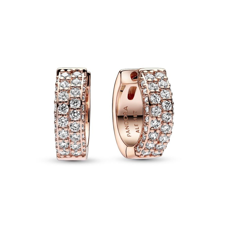 Pandora Pavé Double-row Hoop Earrings