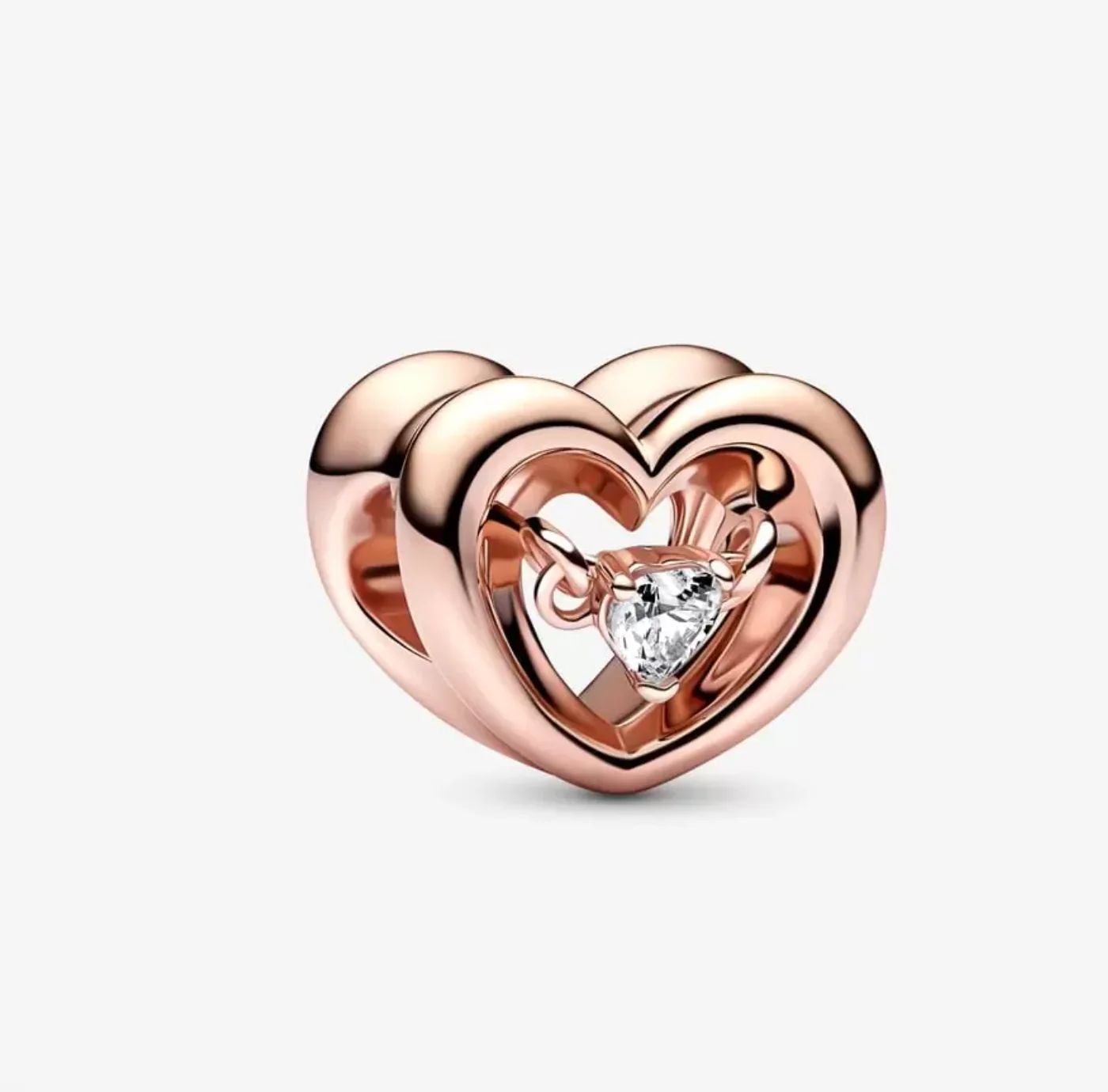 Pandora Radiant Heart & Floating Stone Charm