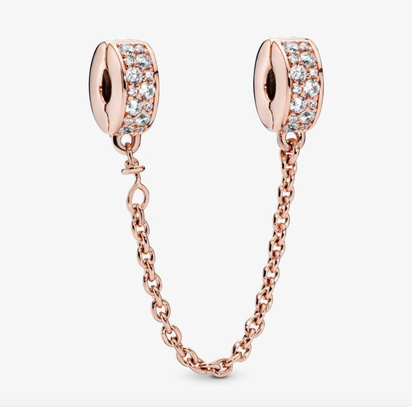 Pandora Clear Pavé Safety Chain Clip Charm