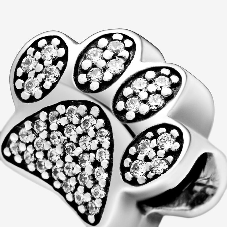 Pandora Sparkling Paw Print Charm - Image 5