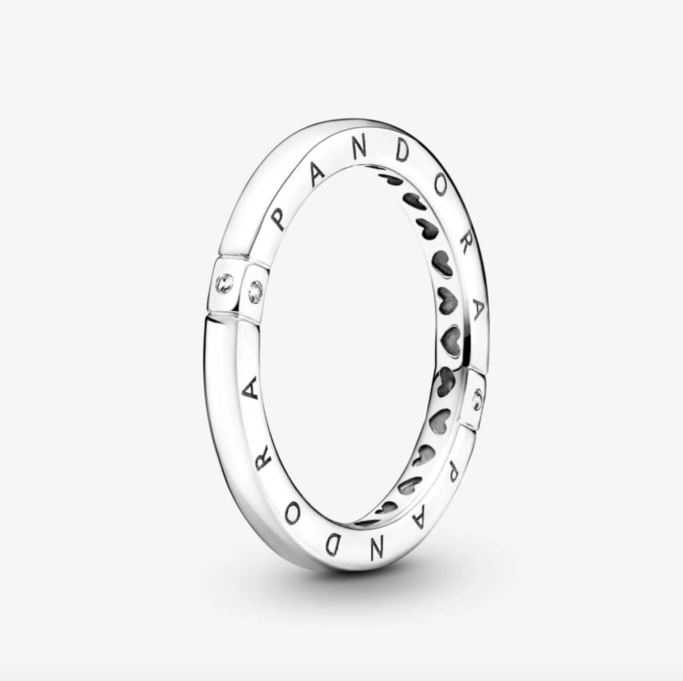 Pandora Logo & Hearts Ring