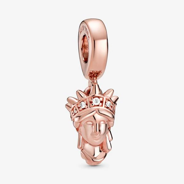 Pandora New York Statue of Liberty Dangle Charm- Rose