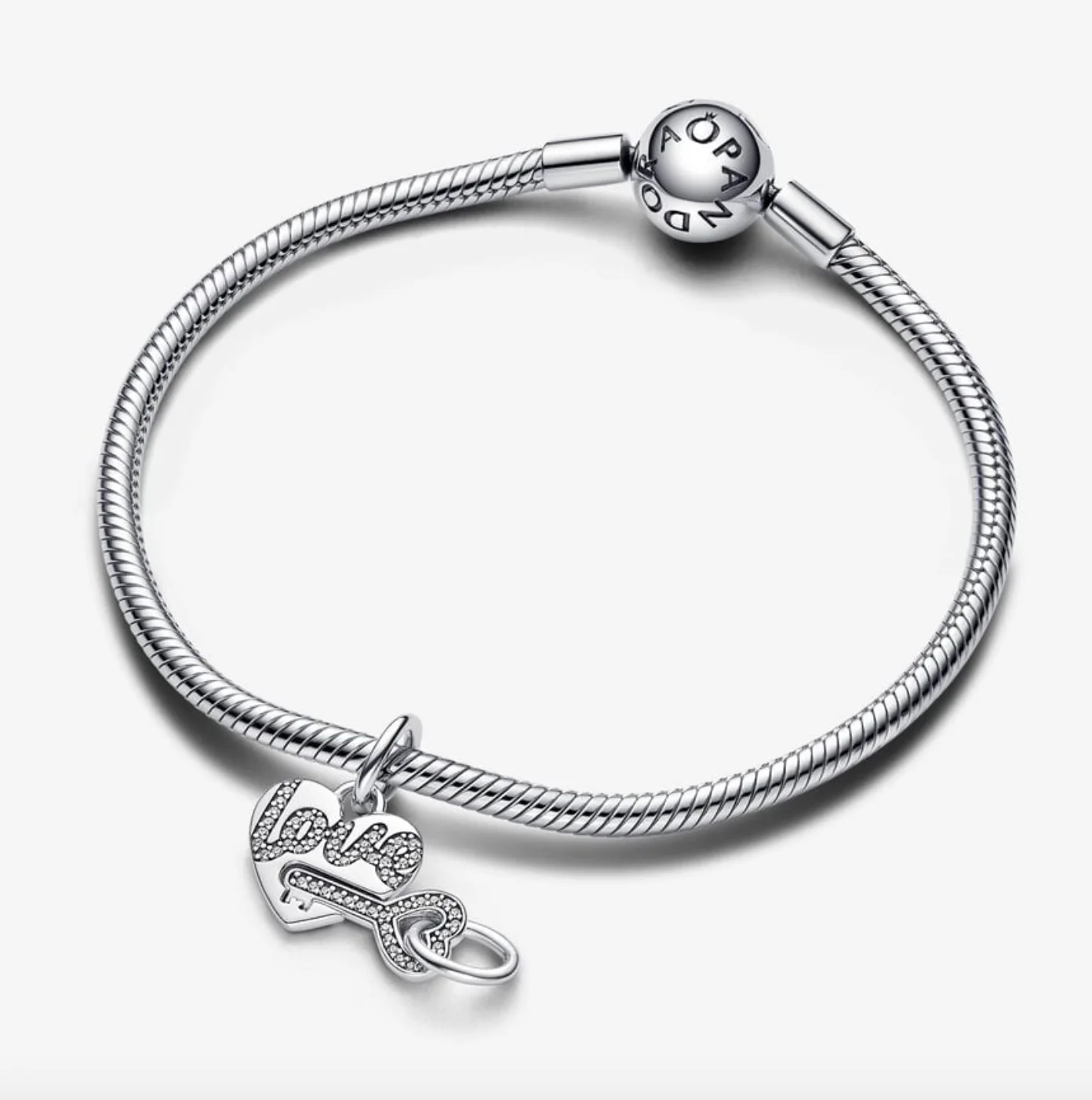 Pandora Splittable Heart & Key Dangle Charm - Image 3