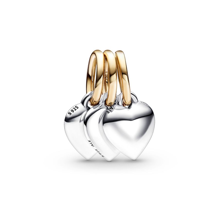 Pandora Two-tone Splittable Friendship Triple Dangle Charm - Image 4