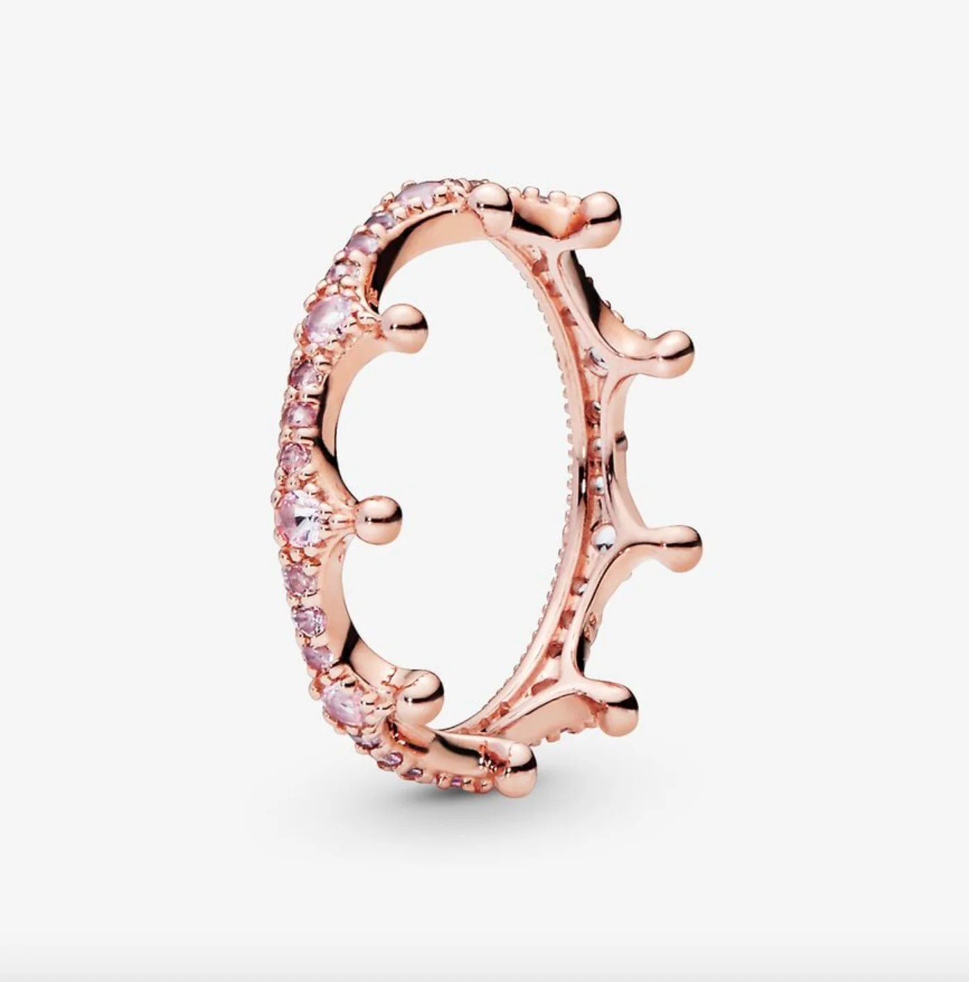 Pandora Pink Sparkling Crown Ring