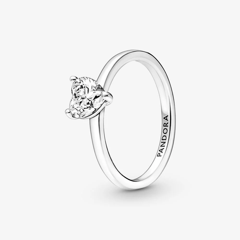 Pandora Sparkling Heart Solitaire Ring