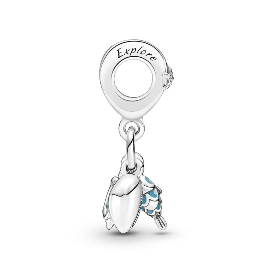 Pandora Fish, Sea Turtle & Conch Triple Dangle Charm - Image 6