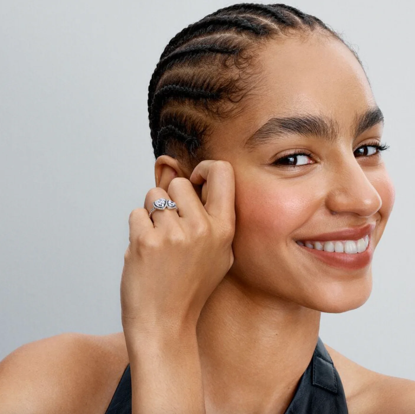 Pandora Sparkling Halo Hearts Ring - Image 3