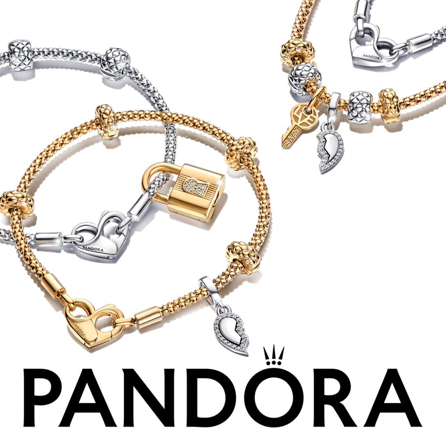 Pandora Logo & Pavé Hoop Earrings - Image 4