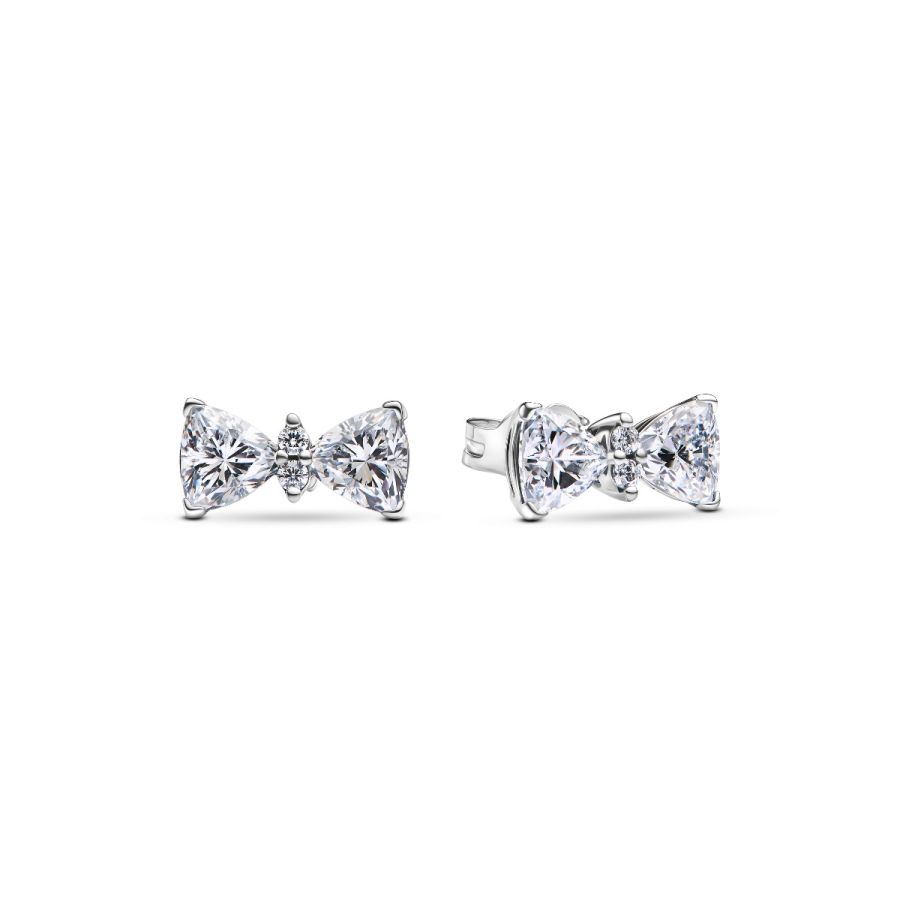 Pandora Sparkling Bow Stud Earrings