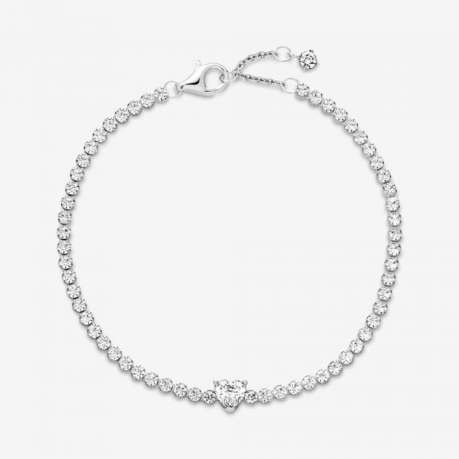 Pandora Sparkling Heart Tennis Bracelet - Image 4