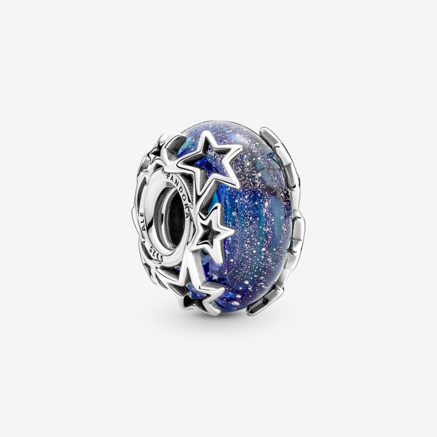 Pandora Galaxy Blue & Star Murano Charm