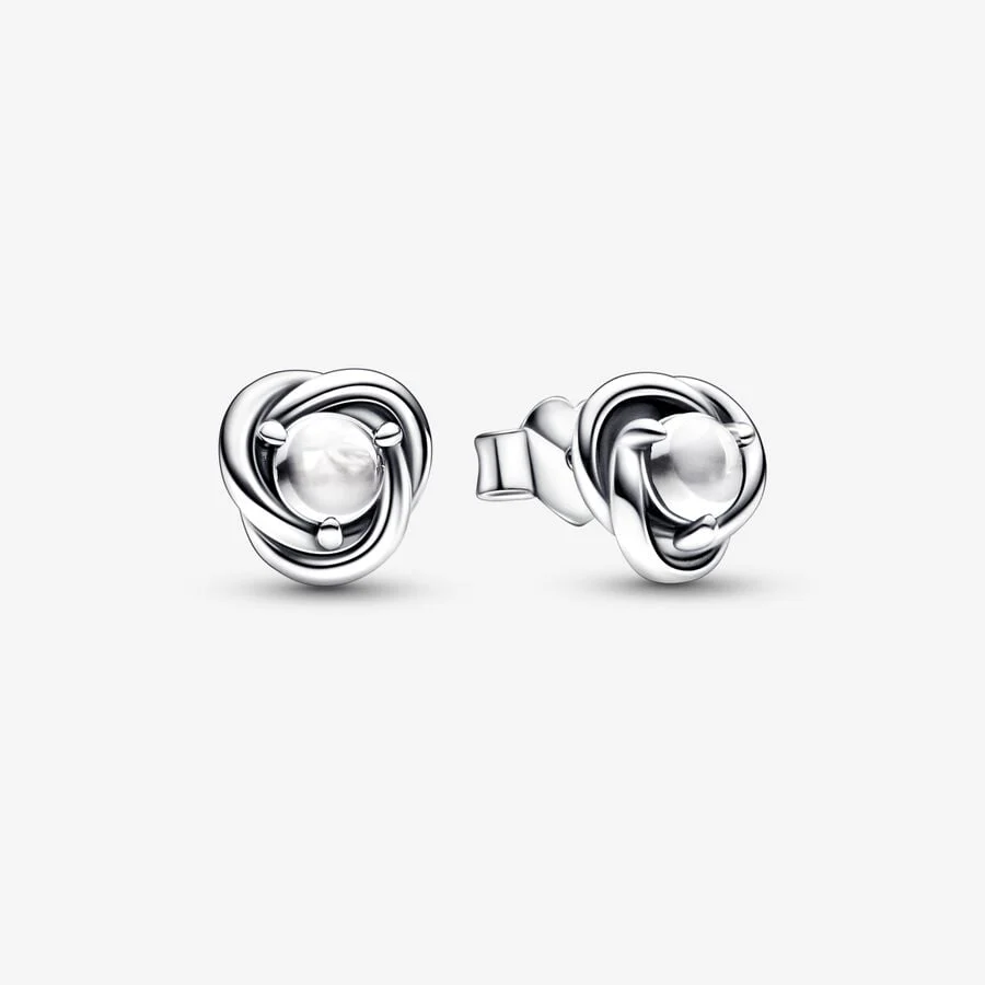 Pandora Eternity Circle Stud Earrings | April Clear