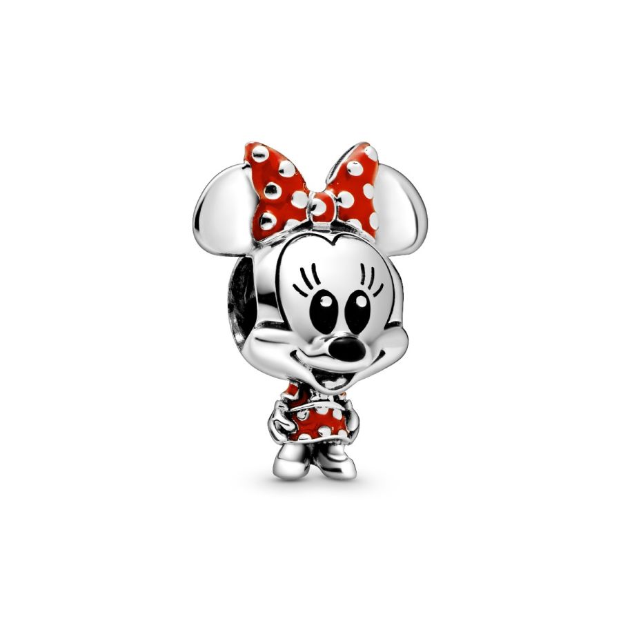 Pandora Minnie Mouse Dotted Dress & Bow Charm