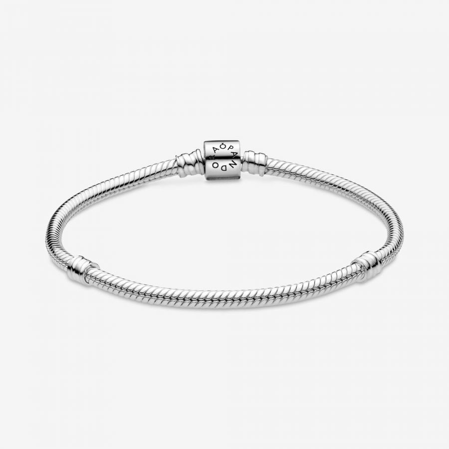 Pandora Moments Barrel Clasp Snake Chain Bracelet - Image 3