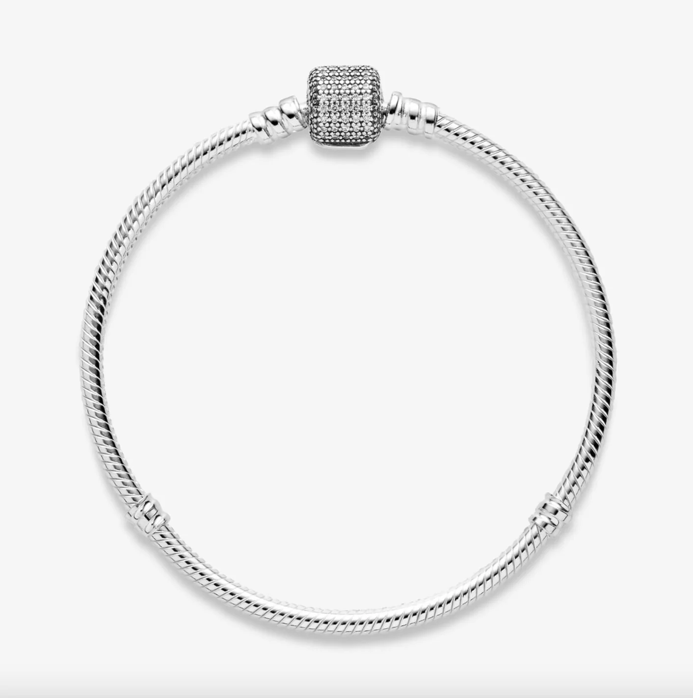 Pandora Sparkling Pavé Clasp Snake Chain Bracelet - Image 3