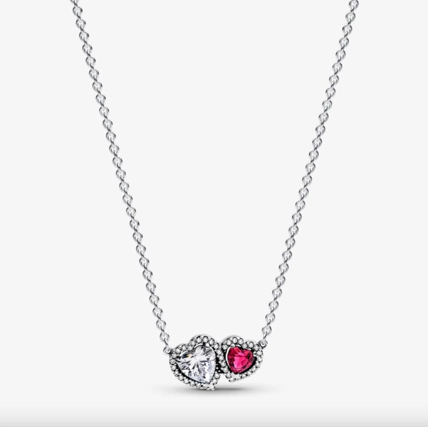 Pandora Halo Hearts Pendant Necklace