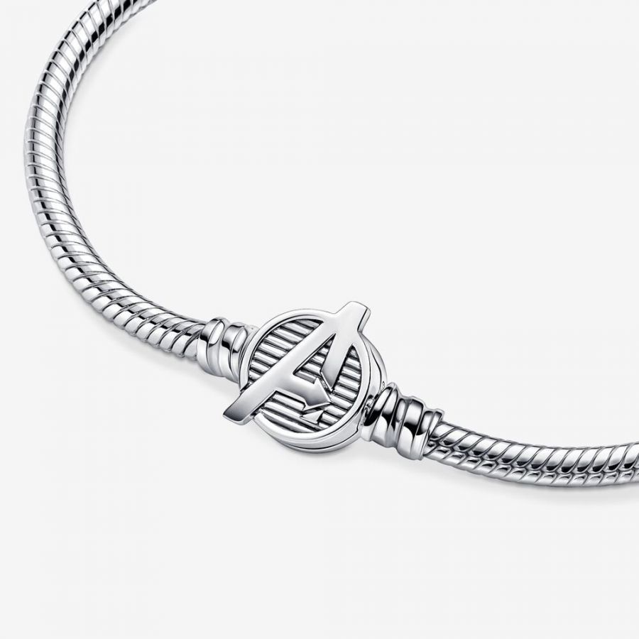 Pandora The Avengers Logo Clasp Snake Chain Bracelet - Image 6