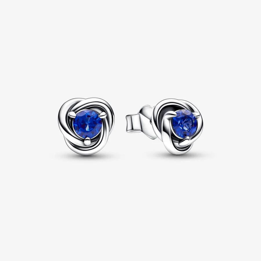 Pandora Eternity Circle Stud Earrings | September Sapphire
