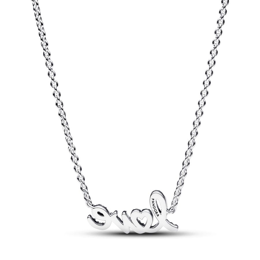 Pandora Sparkling Handwritten Love Collier Necklace - Image 3