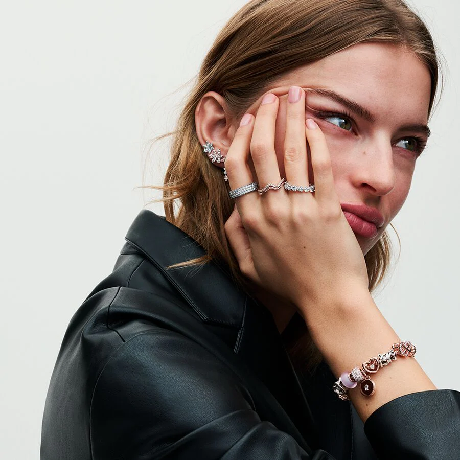 Pandora Row of Hearts Eternity Ring - Image 3