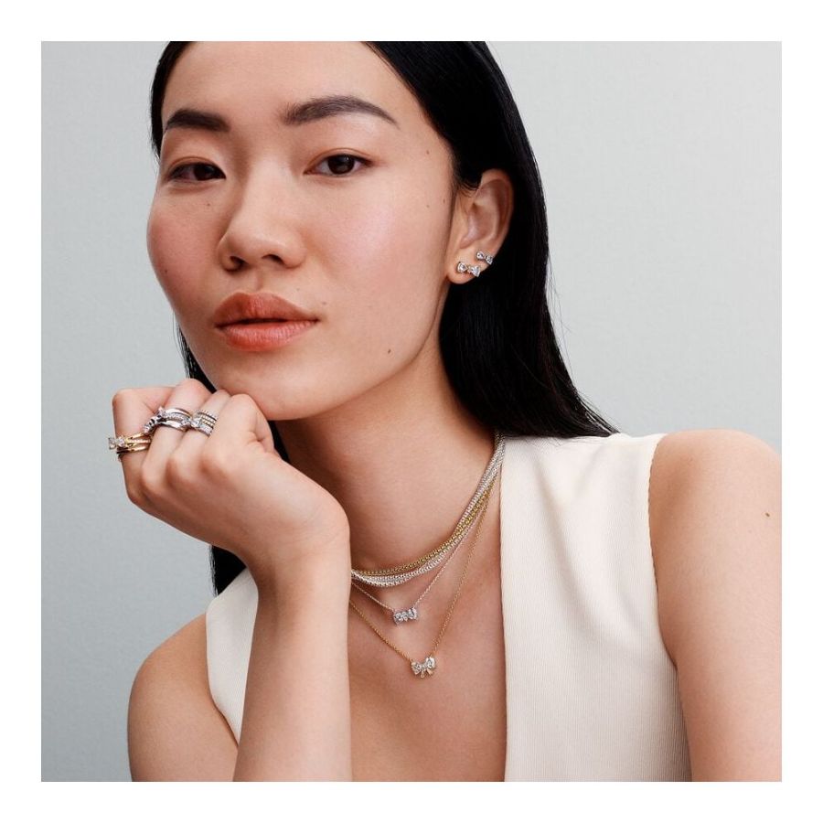 Pandora Sparkling Bow Necklace - Image 3