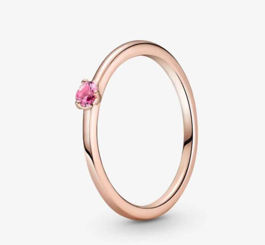 Pandora Rose Pink Solitaire CZ Ring