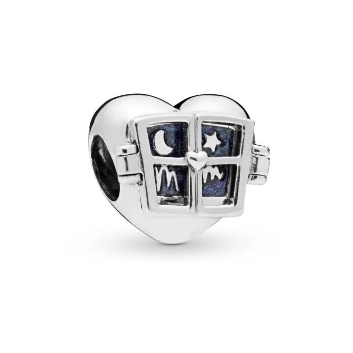 Pandora Window Heart Bead Enamel
