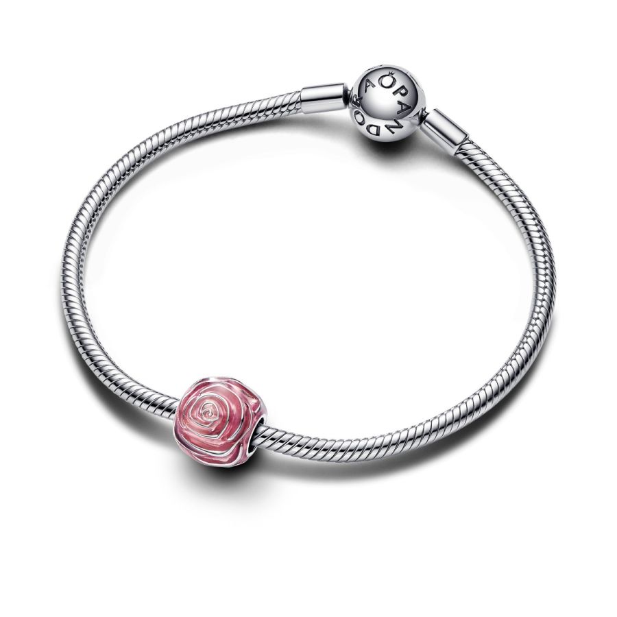 Pandora Pink Rose in Bloom Charm - Image 4