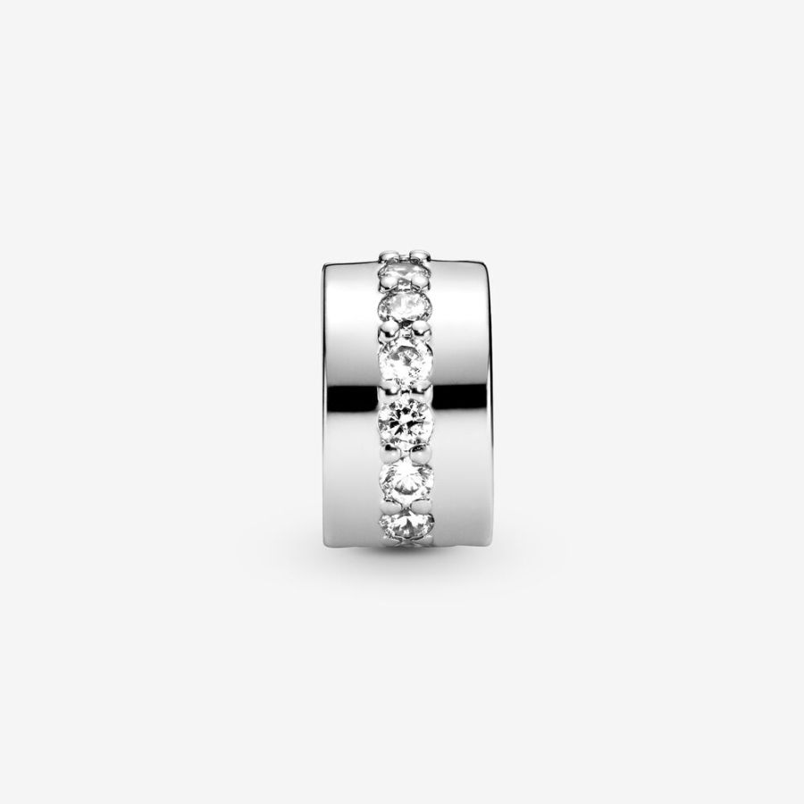 Pandora Clear Sparkling Row Clip Charm - Image 3