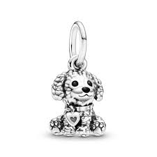 Pandora Poodle Puppy Dog Pendant