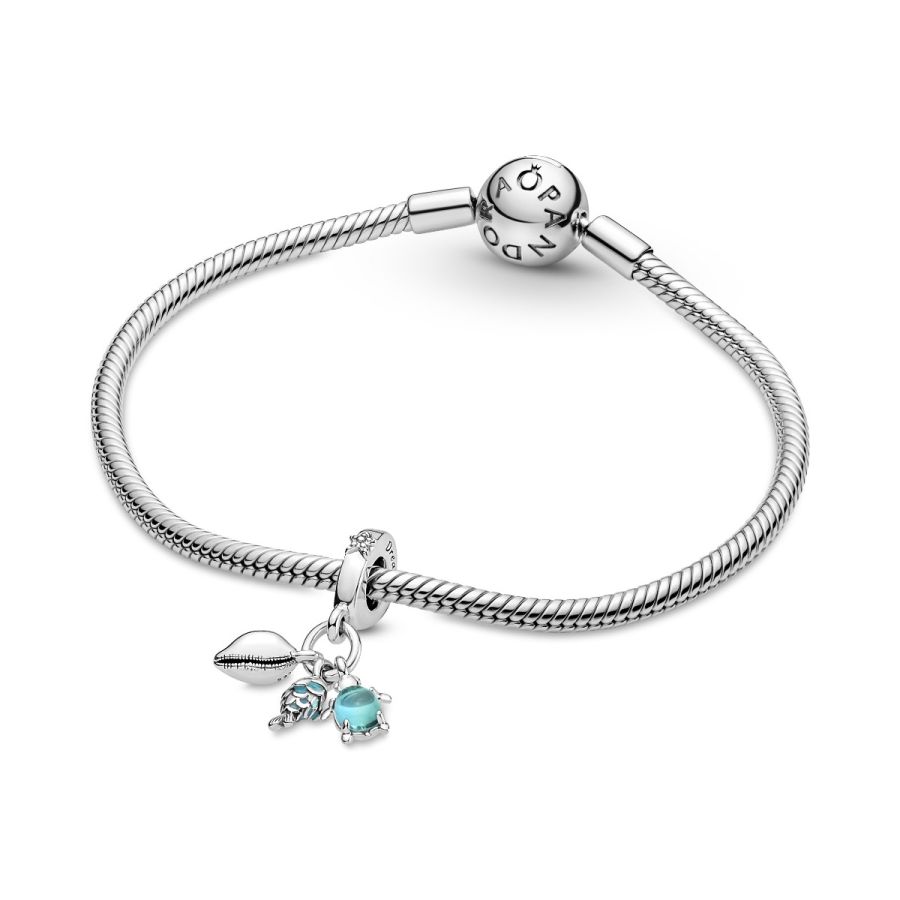 Pandora Fish, Sea Turtle & Conch Triple Dangle Charm - Image 4
