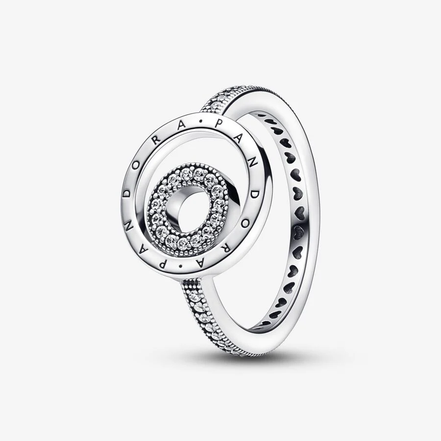 Pandora Logo Circles Pavé Ring
