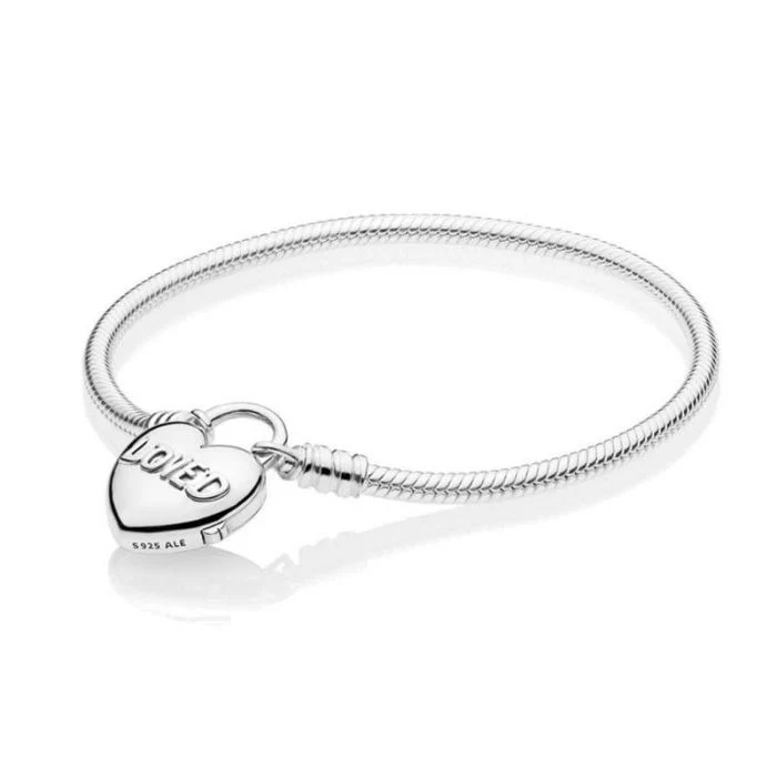 Pandora Smooth You Are Loved Padlock Bracelet