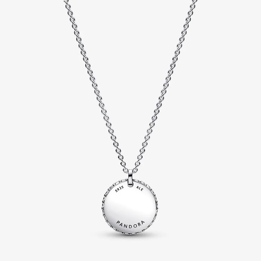 Pandora Pavé Round Pendant Necklace - Image 3