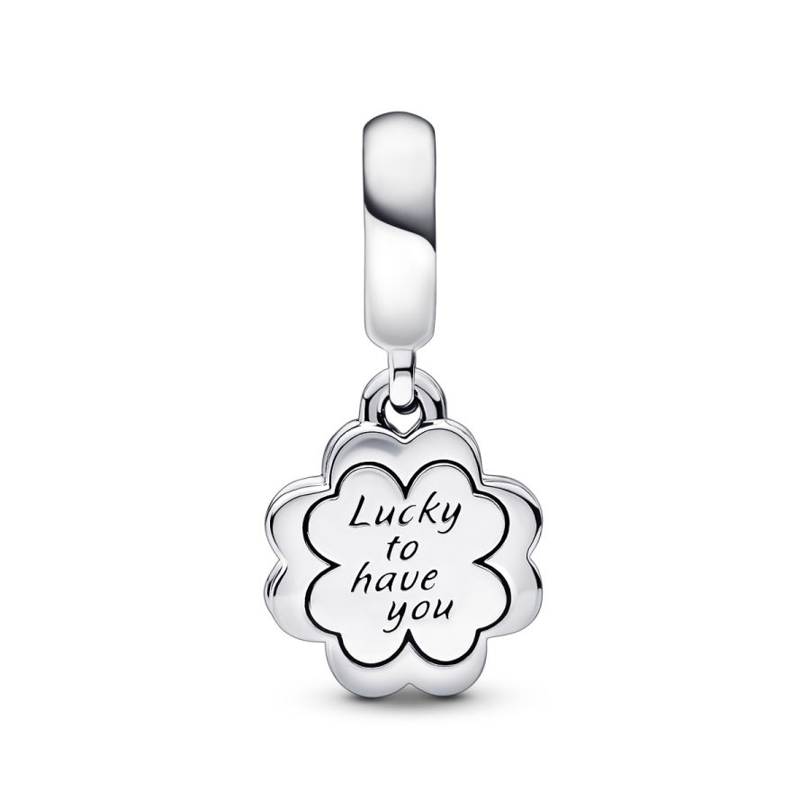 Pandora Four-Leaf Clover Friendship Double Dangle Charm - Image 5