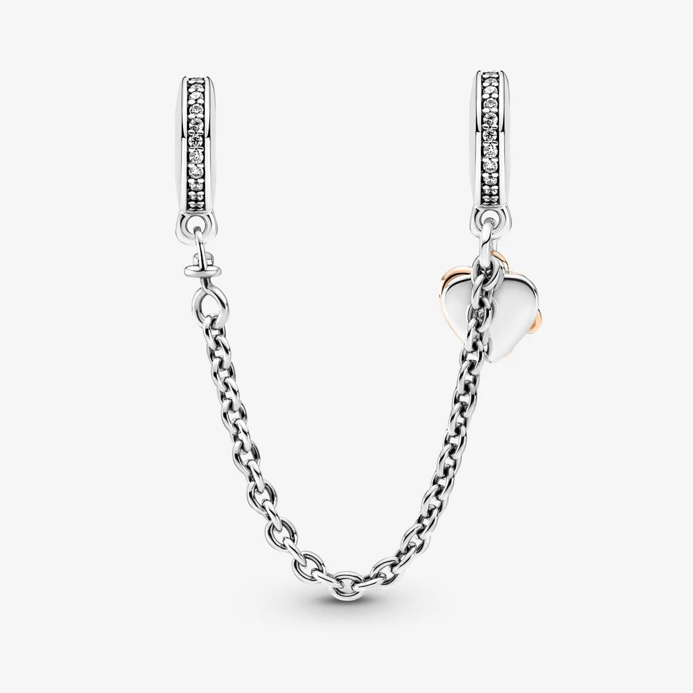 Pandora Family Heart Safety Chain Charm - Image 3