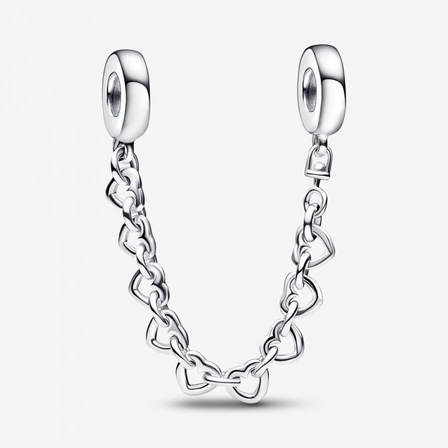 Pandora Linked Hearts Safety Chain