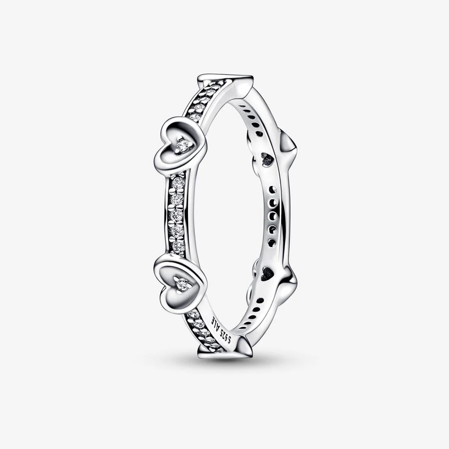 Pandora Radiant Sparkling Hearts Ring