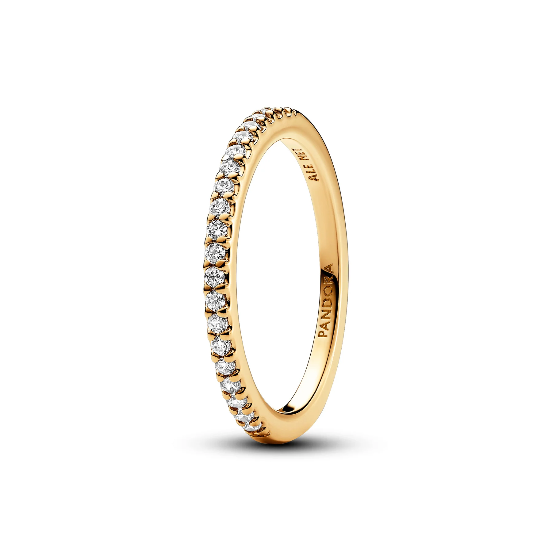Pandora Sparkling Band Ring | 14k Gold-Plated