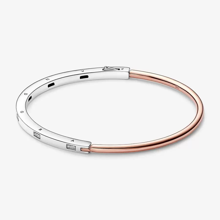 Pandora Two-tone Pavé Bangle