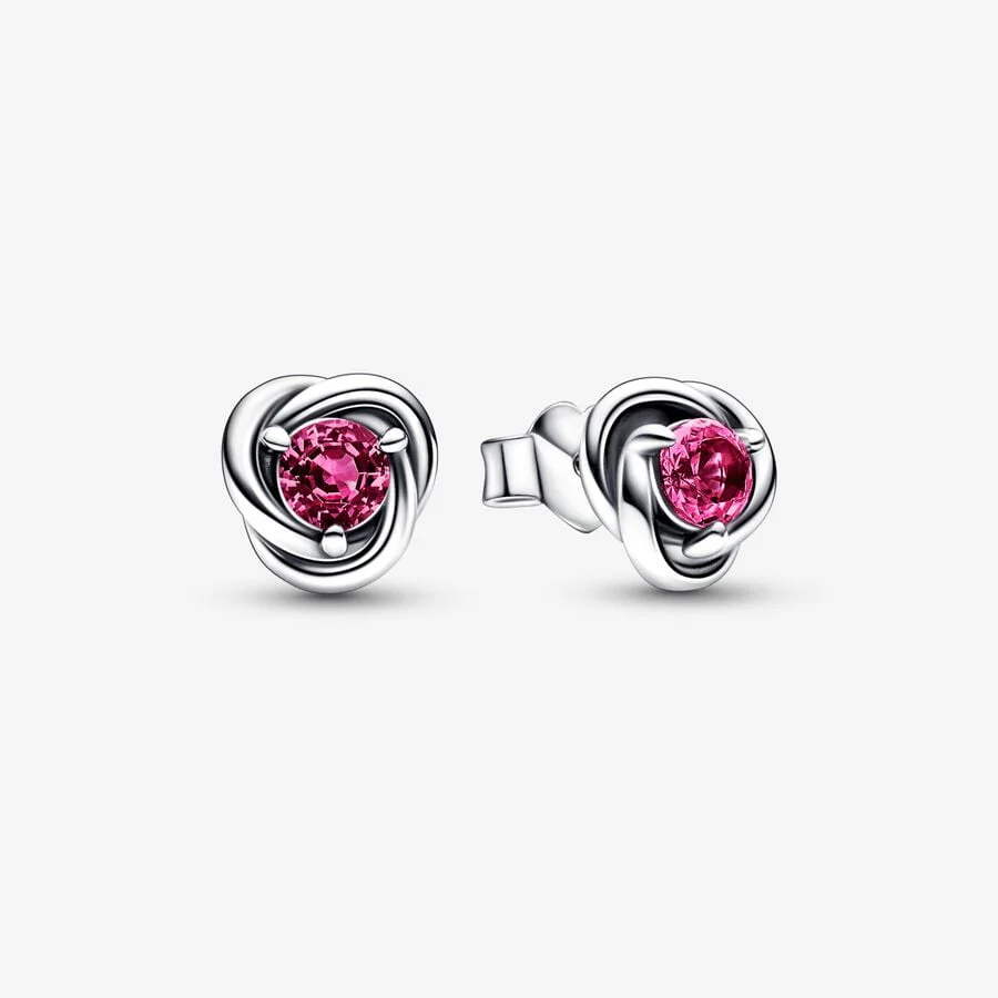 Pandora Eternity Circle Stud Earrings | October Pink