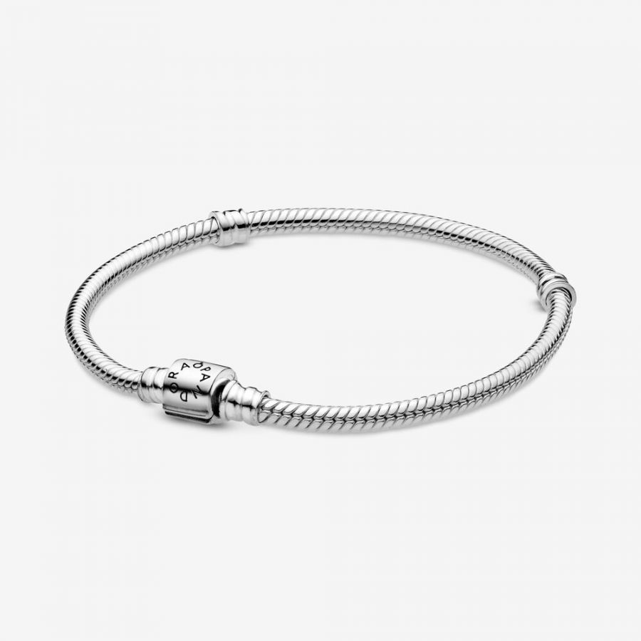 Pandora Moments Barrel Clasp Snake Chain Bracelet - Image 6