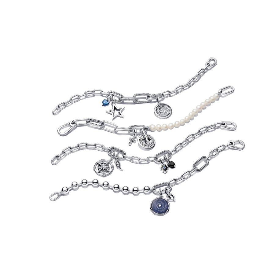 Pandora Metal Bead & Link Chain Bracelet - Image 7