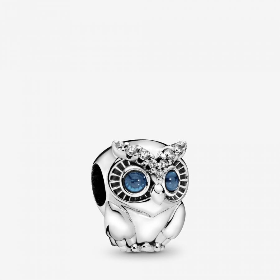 Pandora Sparkling Owl Charm
