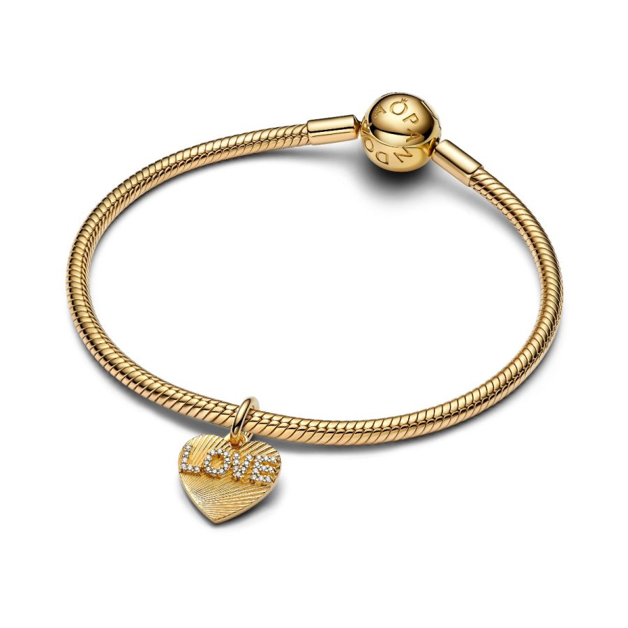 Pandora Engravable Love Heart Dangle Charm - Image 3