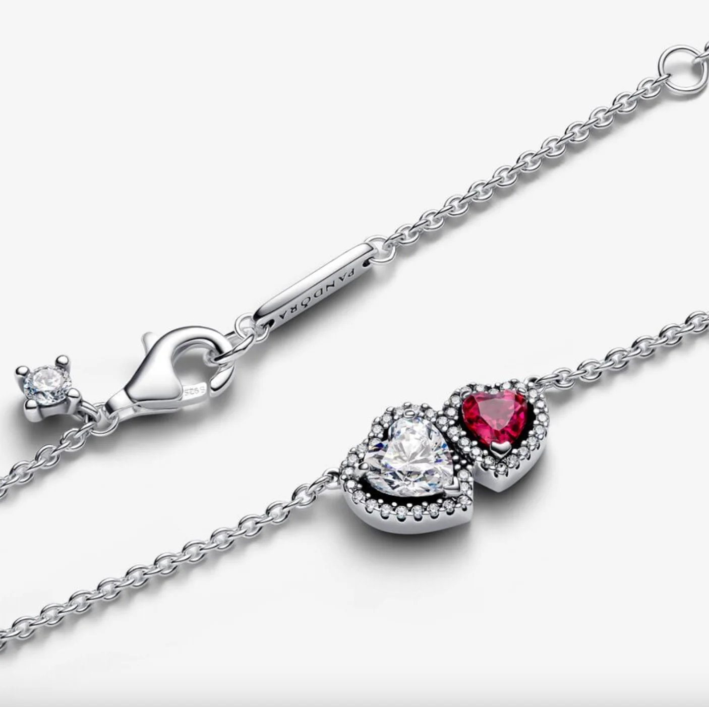 Pandora Halo Hearts Pendant Necklace - Image 3