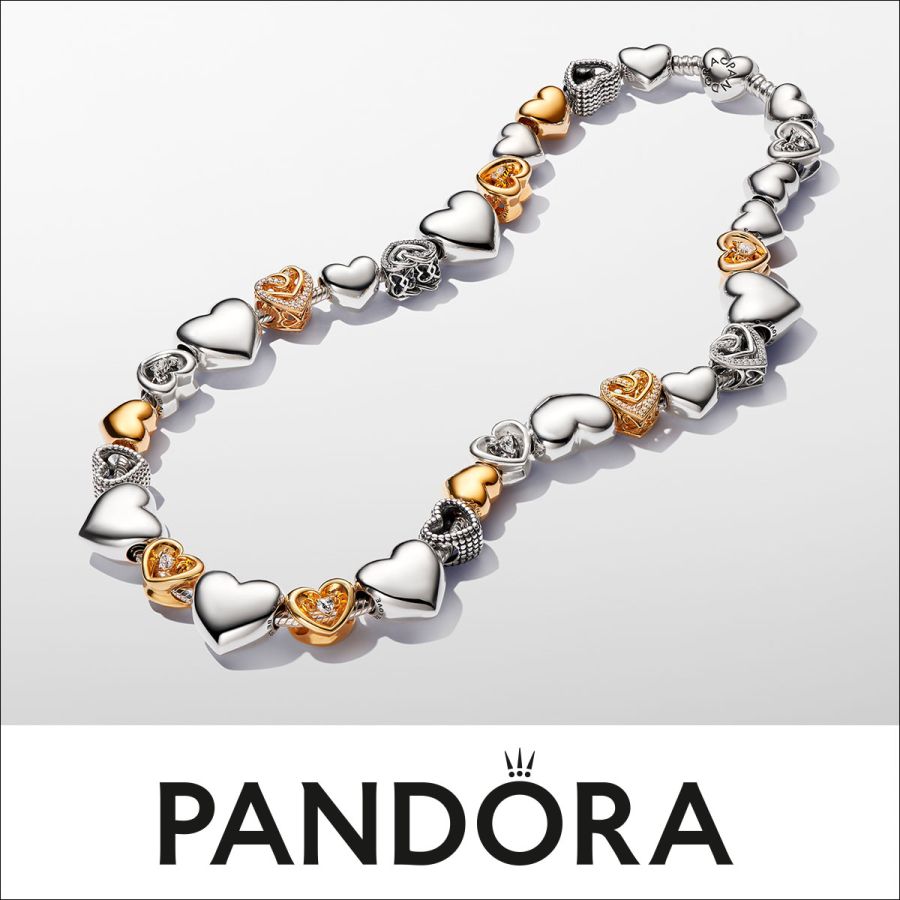 Pandora Asymmetrical Heart Hoop Earrings - Image 6