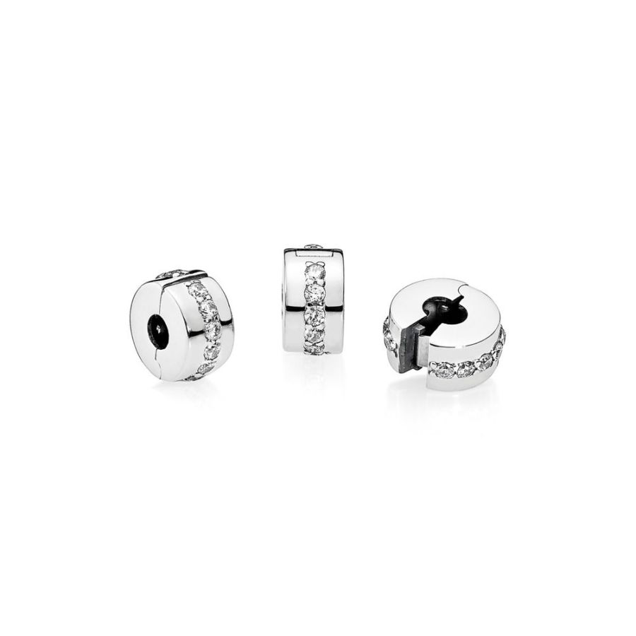 Pandora Clear Sparkling Row Clip Charm - Image 6